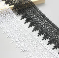 Wholesale Decorative Embroidery Wedding Trim Ribbon Lace Black White Embroidered Cotton