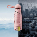Mini Compact 5-Fold UV Sun Protective Umbrella Manual Control Custom Design Printing Case 10 Color Options for Business Gifts