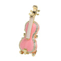 SHINNYGIFTS New Style Modern Metal Enamel Violin Decorative Box Musical Instrument Jewelry Gift Boxes for Wedding Favor