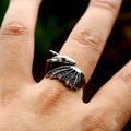 New Arrival Jewelry Stainless Steel Flying Dragon Hoop Ring Casting Rings Men