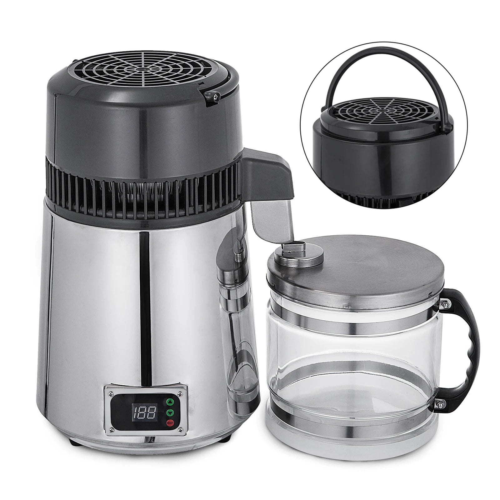 Temperature-Adjust 750W 4L Pure Water Distiller