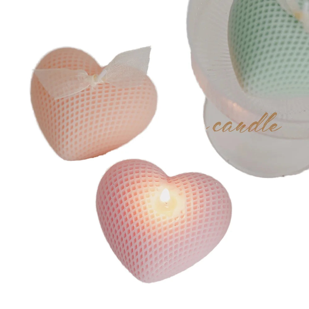 Wholesale Handmade Paraffin Wax Heart Shaped Scented Red Candle Creative Wedding Valentine's Day Thanksgiving Christmas Bars New