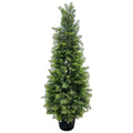 Factory Wholesale Tall UV Resistant Artificial Cypress Topiary Spiral Boxwood Ball Pine Faux Cedar Tree for Entryway Patio Decor