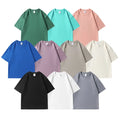 Custom Brand Printed logo Graphic Loose Fit Tall Big Men's T-shirt  Cotton Heavyweight Pocket Round Neck Tie-dye T-shirt