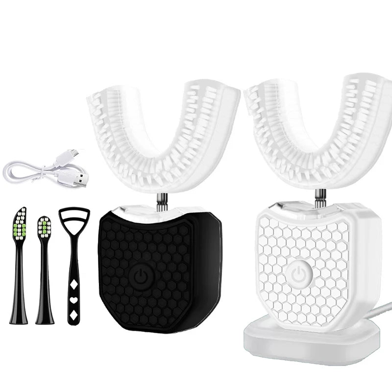 U Shape Tooth  Cleaner Kit Wireless Adult Electric Sonic Toothbrush Portable Teeth Whitening Light 360Â° Tooth Brush Oral Scaler