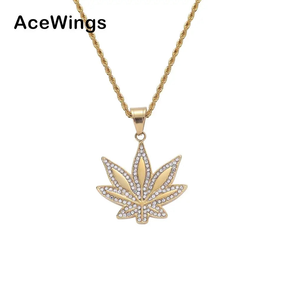 SN269   Crystal Fashion Pendant Stainless Steel Material Necklace Jewelry
