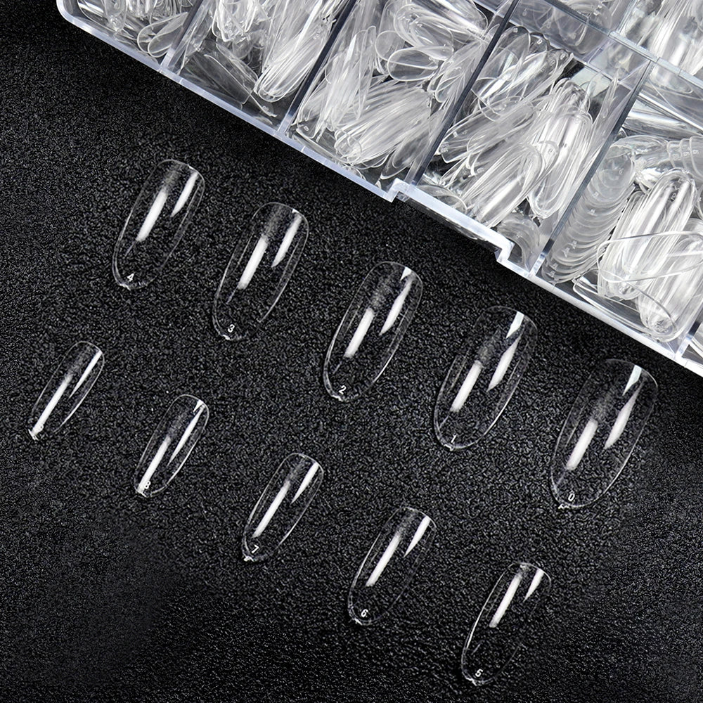 Different Styles of Acrylic Nail Tips 100/500Pcs False Gel Tips Short Nail Tips Press on Nails Rhinestone