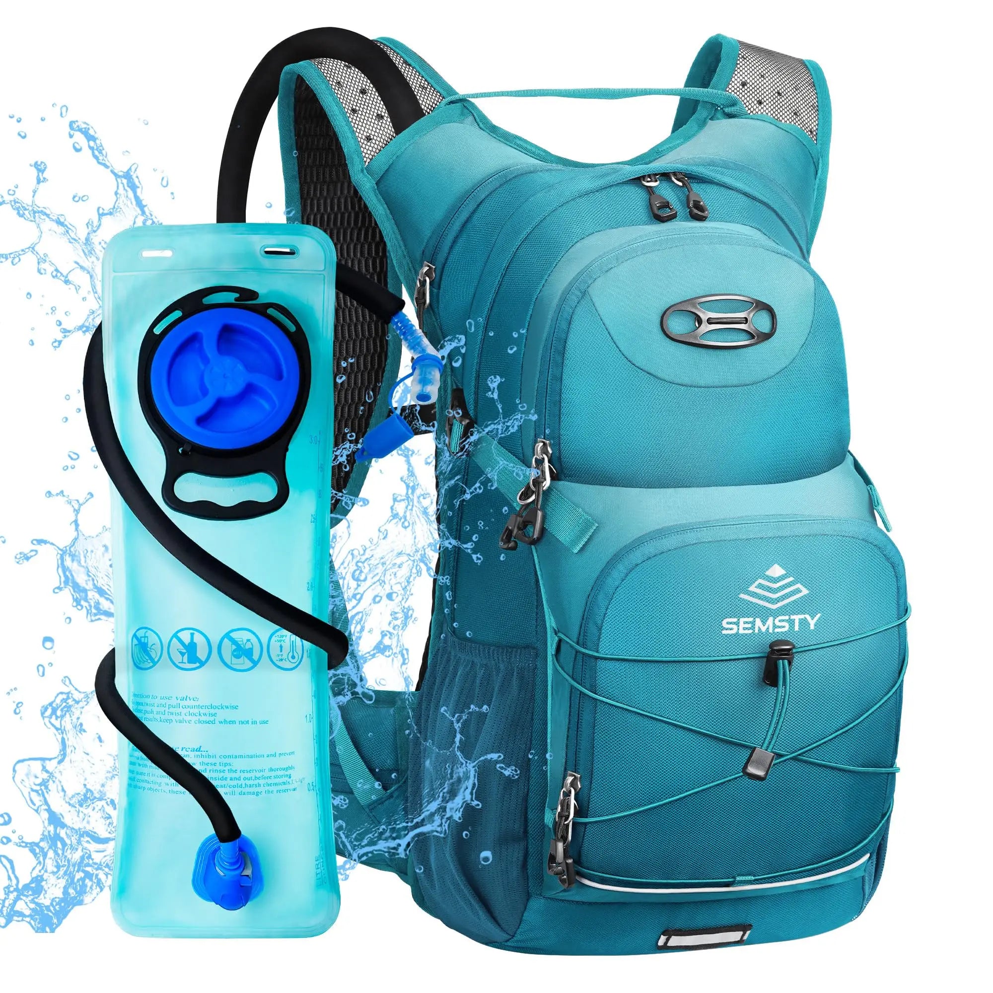 Best Small Green 3L Tactical Molle Hydration Bag for Running Cycling Hiking Mountain Bike Motorcycle with Water Bladder