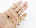 BMZ 2024 Good Price Snowflake Foot Ankle Bracelet Charms 18K Adjustable 316L Stainless IP Gold Plating Polishing Ankle Bracelet