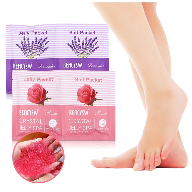 New Jelly Pedicure Foot Spa 2 Steps Pedicure Spa Jelly Foot Soak Cosmetics Skin Care ProductLavender Rose Scent