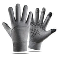 OEM Custom Full Finger Waterproof Anti Slip Silicone Gel Winter Thermal Warm Fleece Lining Running Bike Cycling Gloves