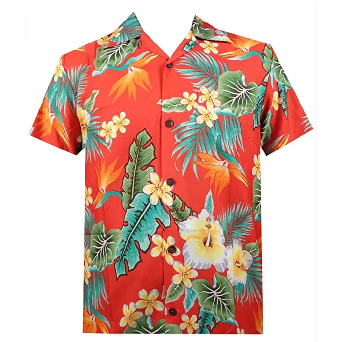 Wholesale Customized Latest Printed Men Colorful Animal Cool Cotton Hawaiian Hawaii Shirt for Beach