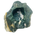 Natural Rough Crystal Candlestick Raw Quartz Moss Agate Candle Holder for Home Decor