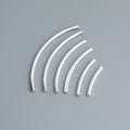 Elegant 925 Sterling Silver Curved Solid S925 Bracelet Accessories Hollow DIY Tube Beads for Luxury Jewelry Components