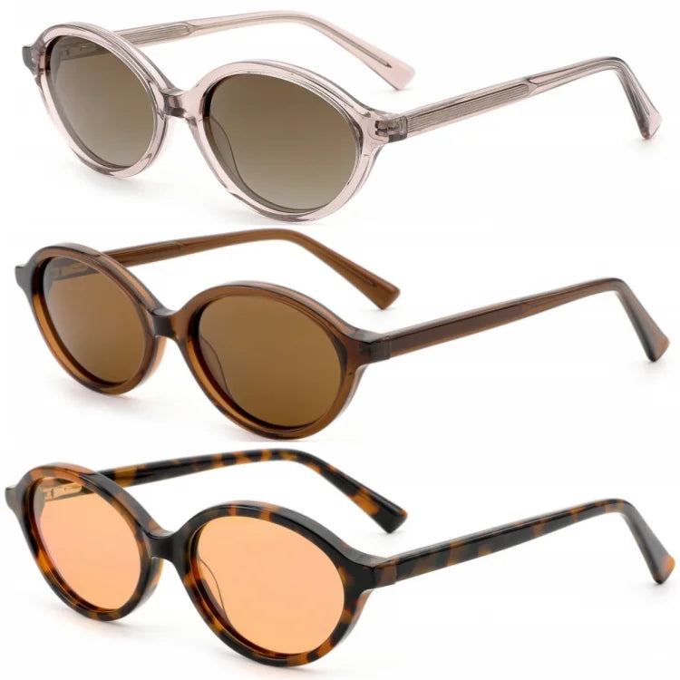 Vintage Acetate Oval Small Frame Sunglasses Small Vintage Polarized Eyewear Sun Glasses Women Lentes De Sol