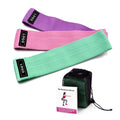 Wholesale Cheap Latex Gradation Color Fabric Resistance Bands Hip Yoga Workout Circle Loop Stretch Exercise Set for Fitness