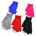 New Women's Winter Warm Knitted Full Finger Mittens Winter Glove Men's Touch Screen Glove Custom Logo