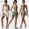 2024 New Solid Fitness Yoga Sport Wear Women Yoga Bra Shorts Sets High  Lightweight Yoga Set