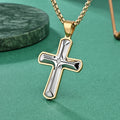 Alin Wholesale 18K Gold Adjustable Box Chains  Cross Engraved Stainless Steel Necklaces Jewelry for Men