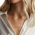 EManco 5mm New Accessories Simple Pearl Pendant Woman 316L Stainless Steel Gold-plated Necklace Clavicle Chain