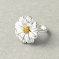 Trendy 18K Gold Plated Letter Engagement Ring for Women with Channel Set Crystal Rhinestone