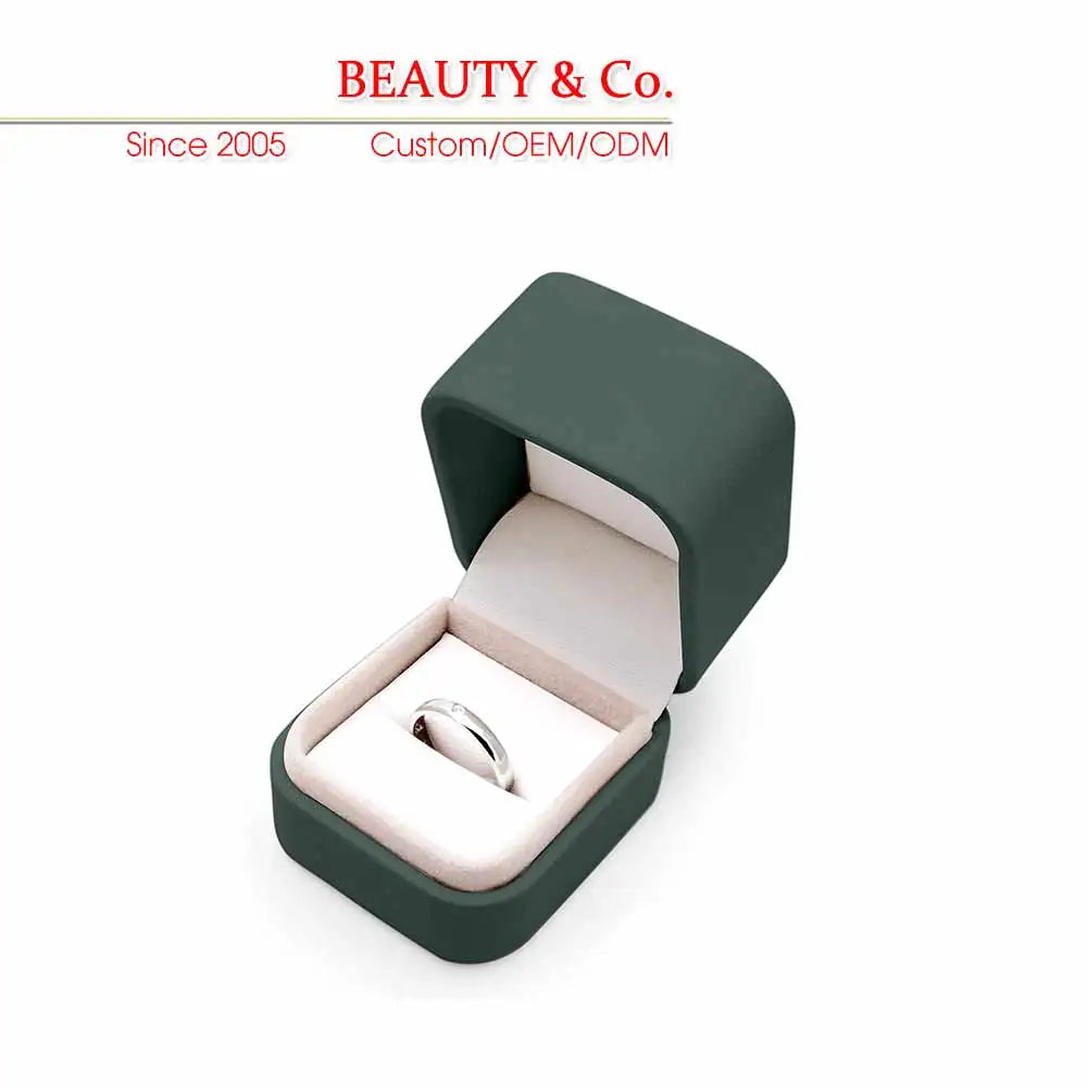 Custom Logo Luxury Custom Color Pearl Jewelry Box High-end PU Leather Eco-friendly Skin-like Touch TUV Certified Storage Ring