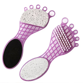 Super Practical 4-In-1 Foot Grinding Pumice Stone Multi-Function Pedicure File Double Side Foot Heel Grater Foot Brush
