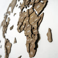 Travel Map with States and Capitalswall Decor for Travelersoffice Living Room Decoration Wooden World Map Multilayered 3D