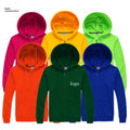 Autumn Men's Loose Fit Knitted Custom Logo Embroidered Zipper Hoodie Solid Pattern Cotton Work Clothes