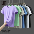 2025 Custom Wholesale Summer T-Shirts - Men/Women's Ice Silk Short Sleeve Tee (Breathable Casual Shirt Plus Size Oversized Fit)