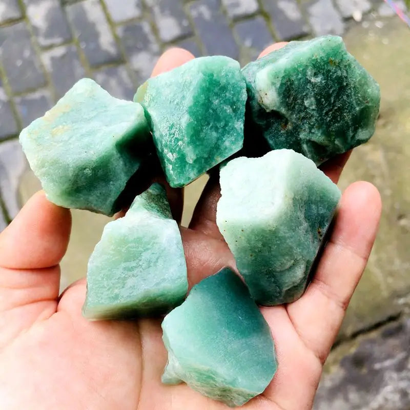 Wholesale Healing High Quality Natural Crystal Rough Stones Gemstone Quartz Green Aventurine Raw Stone