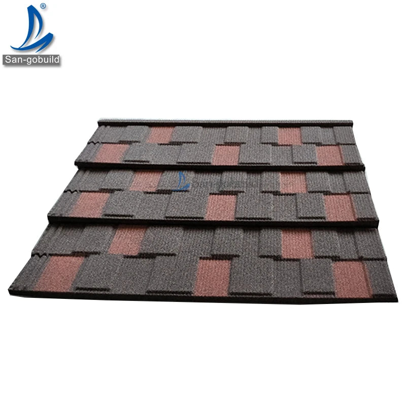 Namibia Stone Coat Aluminum Zinc Euro Tiles Stair Step Oem Roofing Materials for Apartments Villa