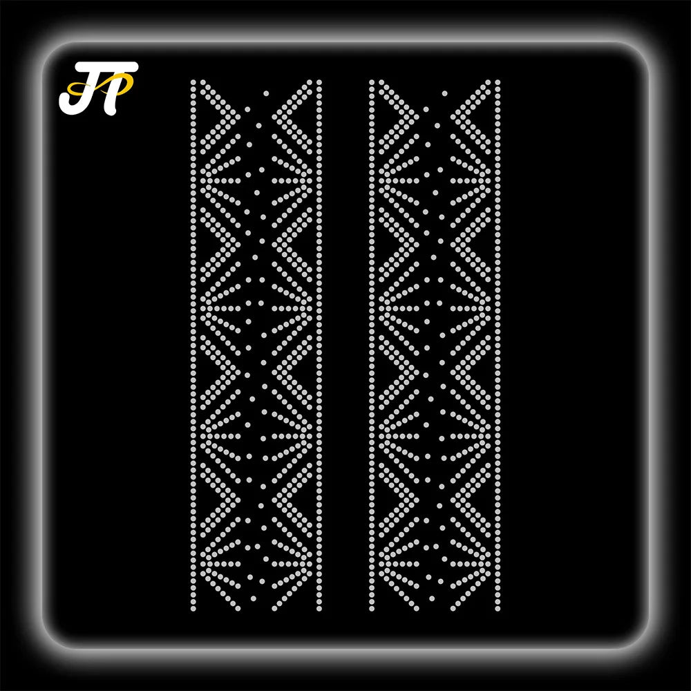 High Quality Customizable DIY Apparel Sparkling Crystal Rhinestones Fashionable Bling Patches for Heat Press Accessories