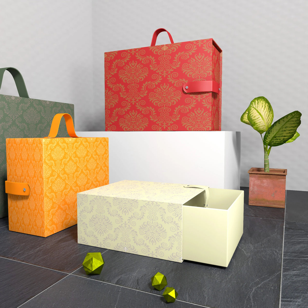 Custom Luxury Cardboard Magnetic Paper Wedding Gift Box Packaging With Ribbon With Handle