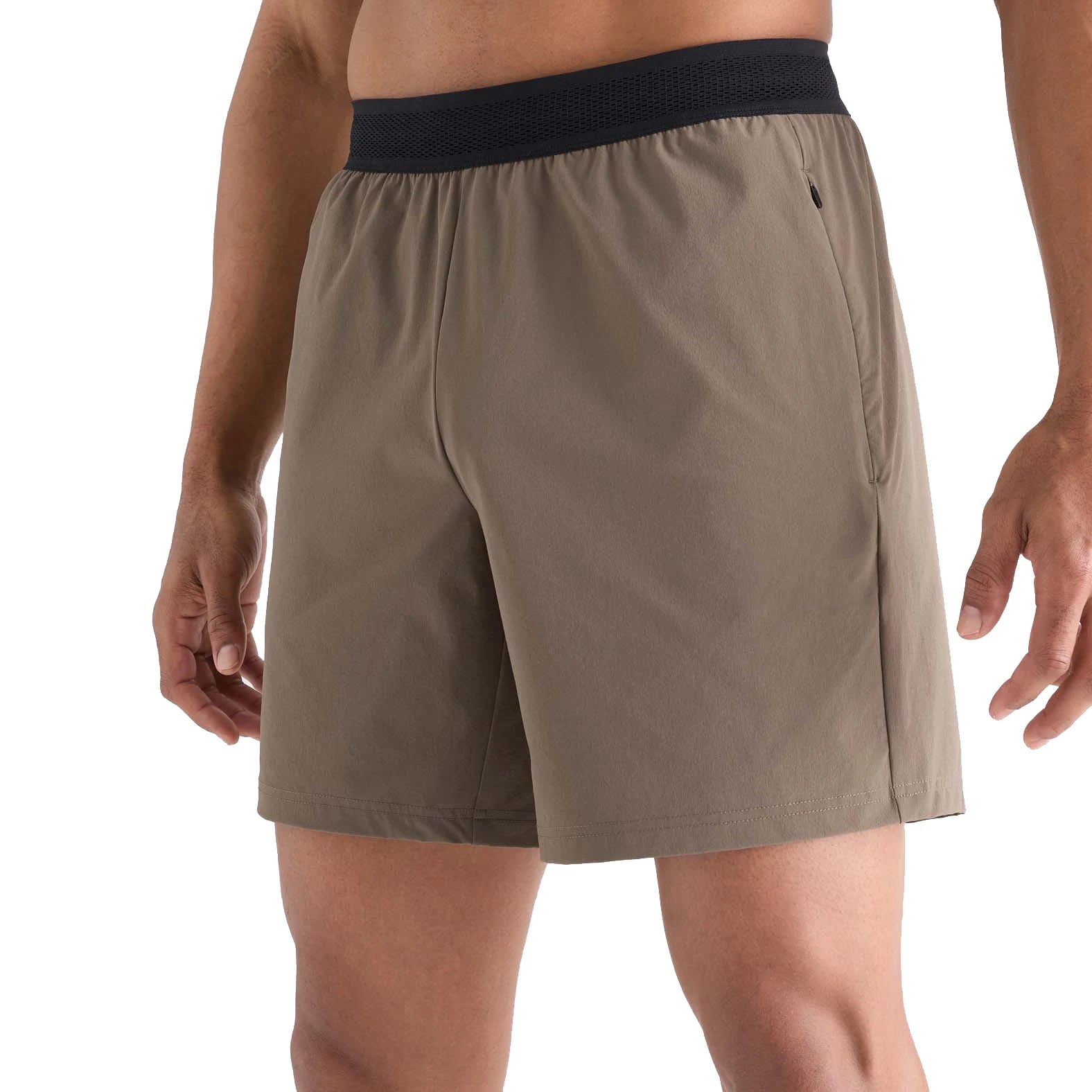 Men's Solid Color Stretch 7" Lightweight Shorts Elastic Waistband Training Shorts