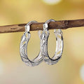 Creative Mesh Shaped Huggie Earrings Women Lightweight Jewelry 925 Silver Plated Hollow Hoop Earrings for Mother Lover