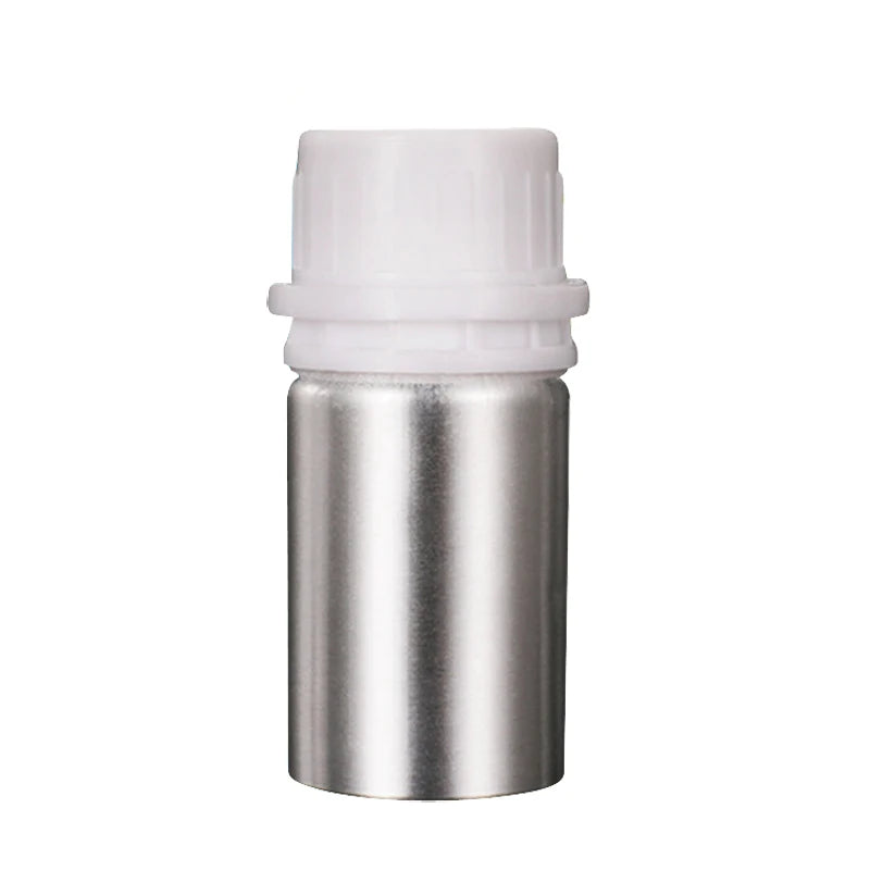 Custom Factory Shining Silver Cheap 50ml Empty Tamper-proof Bottle Cap Essential Oil Packaging Aluminum Bottle