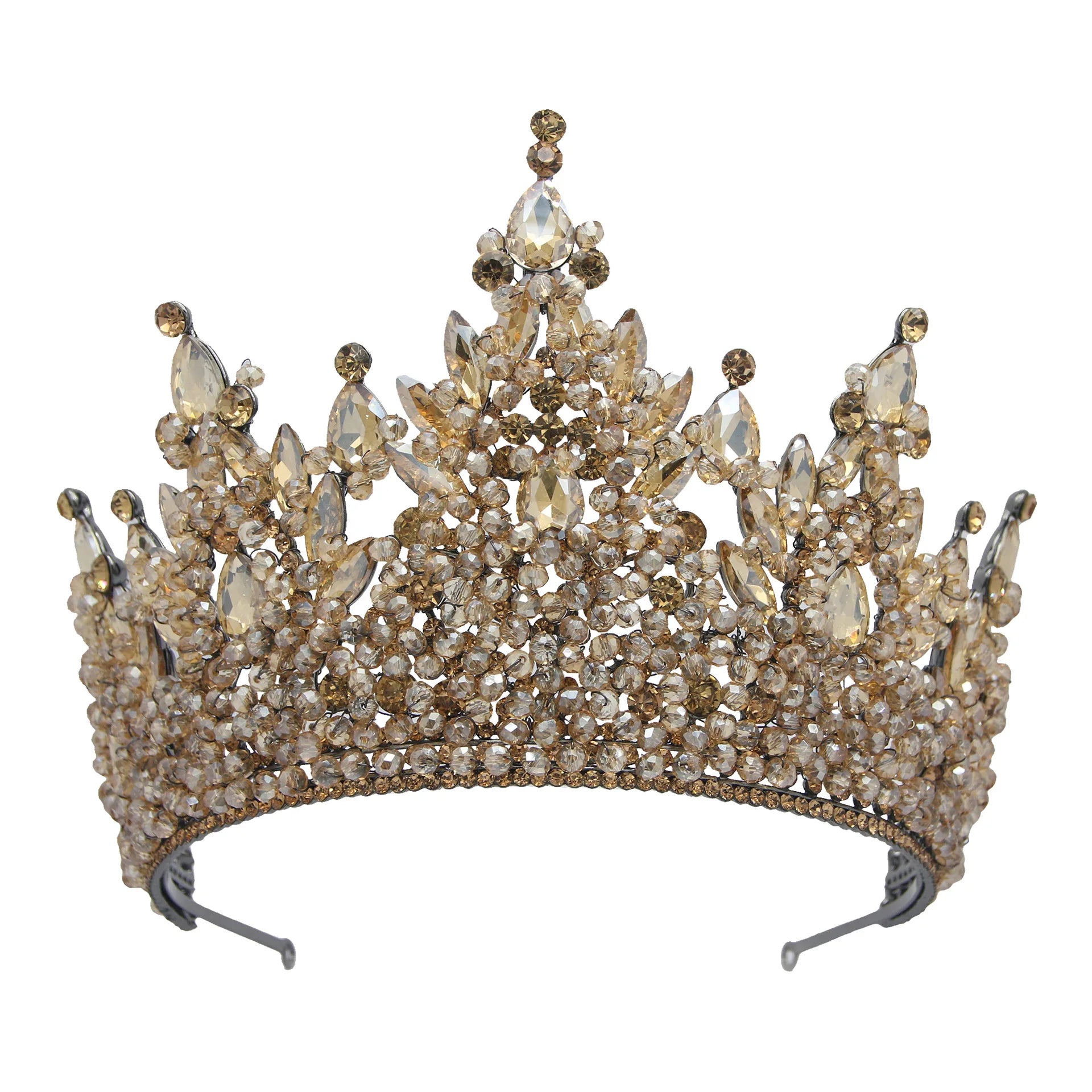 LUOXIN New Wedding Hair Accessories Handmade Colorful Crystal Bridal Tiaras