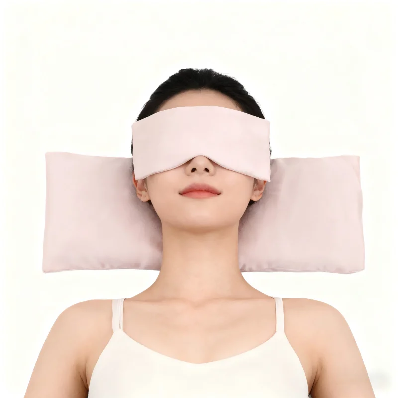 Customized Logo Luxury Satin Silk Lavender Thickening Plush Feel Eye Pillow for Yoga Meditation and Relaxation Four Seasons Use