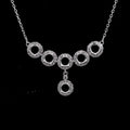 Sterling Silver 4mm/5mm Semi Mount Necklace Empty Support Blank Claws Setting S925 Base Holder Without Center Stone DIY Inlay