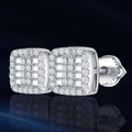 New Design 925 Sterling Silver Vvs Moissanite Stud Earring Iced Out Baguette Cut Vvs Diamond Fine Jewelry Earrings
