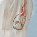 2024 Transparent & Portable TSA Compliant Clear Quart Bag Half Moon Makeup Bag Small & Cute Clear Cosmetic Pouch for Purse