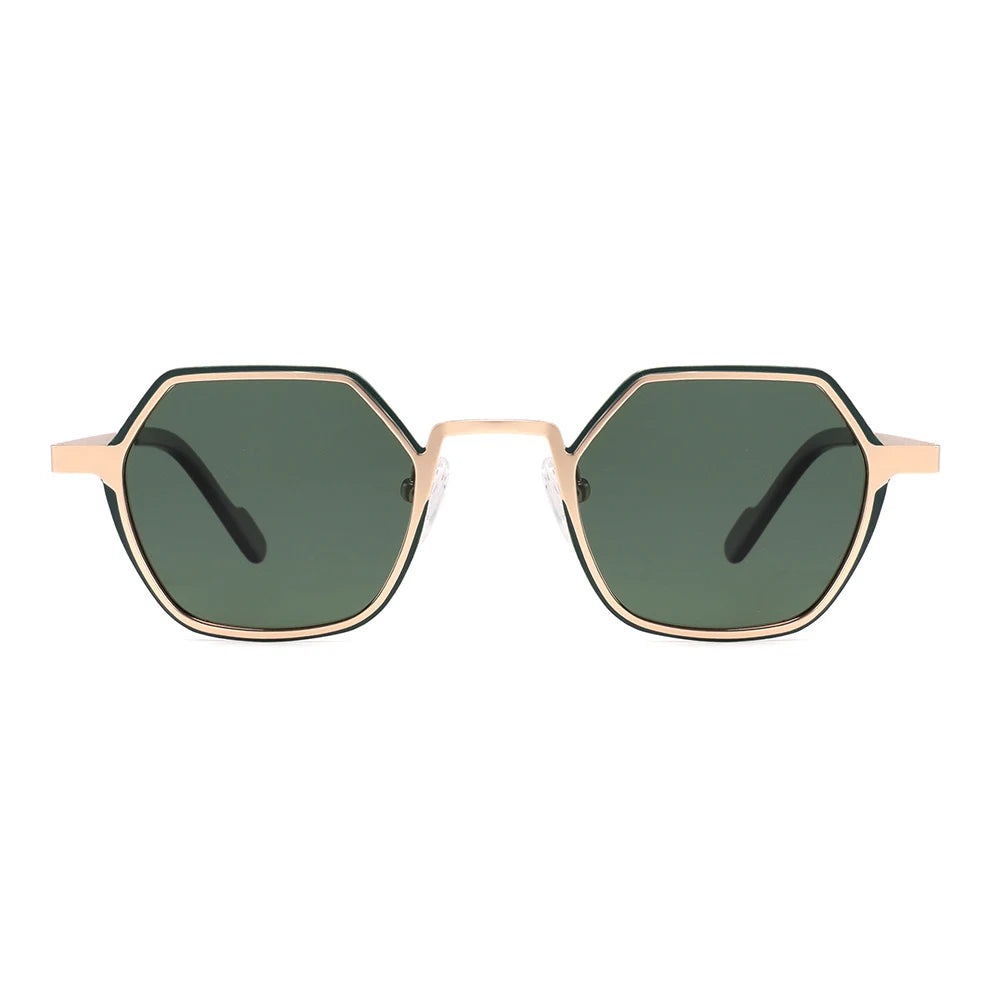 VIFF GLT8860 Wholesale Mens Polarized Sun Glasses Luxury Hexagon Stainless Steel Sunglasses