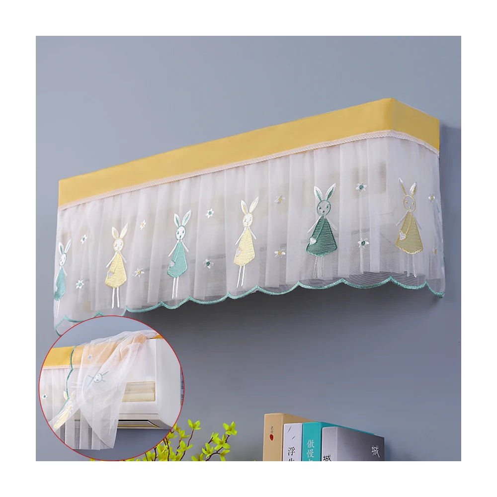 Home Decor Kitchen Hanging Dacron Fabric Dustproof Eco-Friendly Folding 80CM Air Conditioner Cover Minimalist Multifunction Set