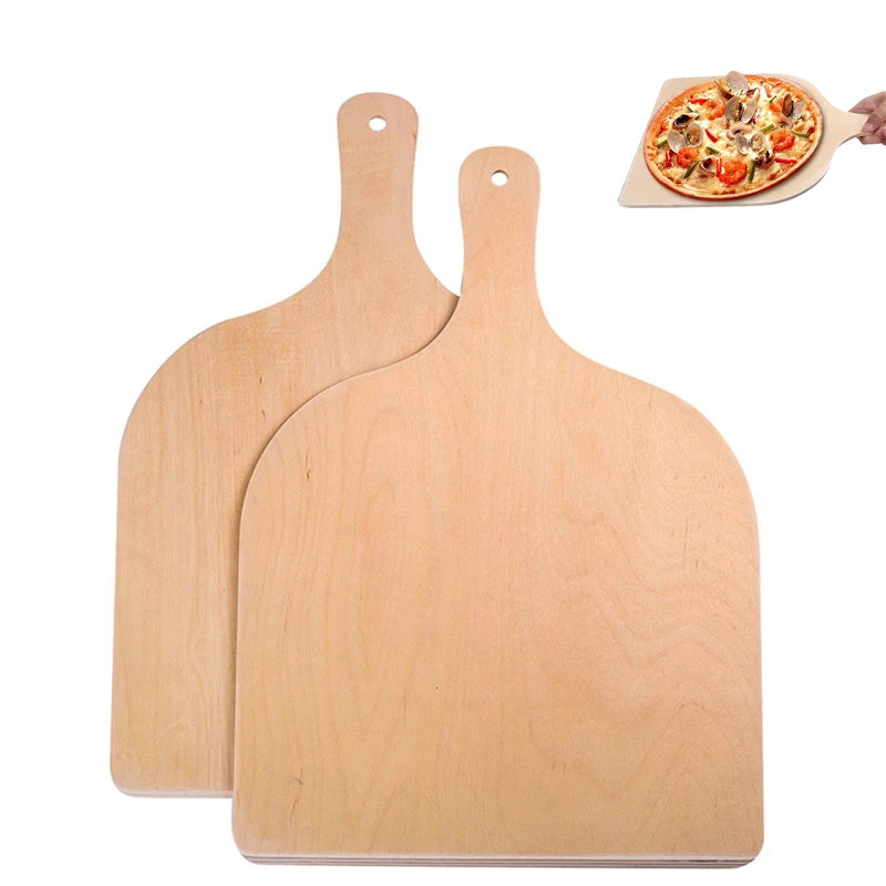 Wood Pizza Board Paddle Peel Shovel Cutting Bakeware Bamboo Professional Homemade Pastry Tools Accessories Round