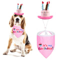 Cute Pet Hats Cap Birthday Pet Party Hat Dog Bandana Set