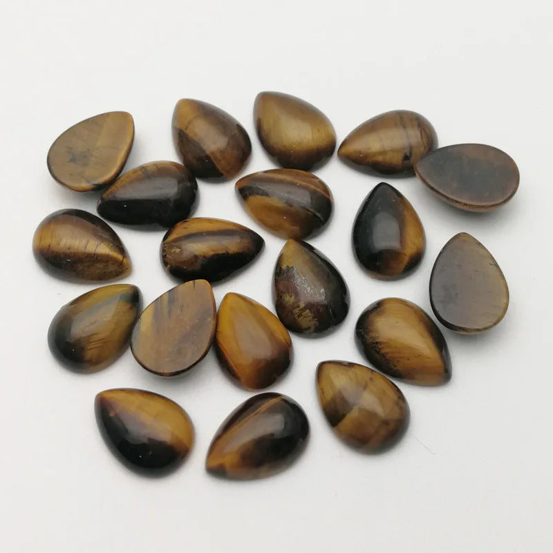 Huiying Natural Stone Tiger Eye 10*14mm Cabochon Loose Gemstone