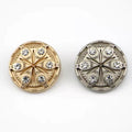 Fashion Rhinestones Alloy Combination Retro Round Button Hair Accessories Bag Decoration Suit Sweater Sewing on Garment Buttons