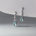 S925 Sterling Silver Inlaid Diamond Zircon Fashion Earrings Sweet Elegant Gemstone Earrings Drop Tassel Earrings Women Jewelry