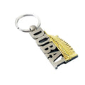 Dubai Key Chain Luxury Letter Carved Unusual Number Souvenir Metal Keyrings 3d Branded Keychain